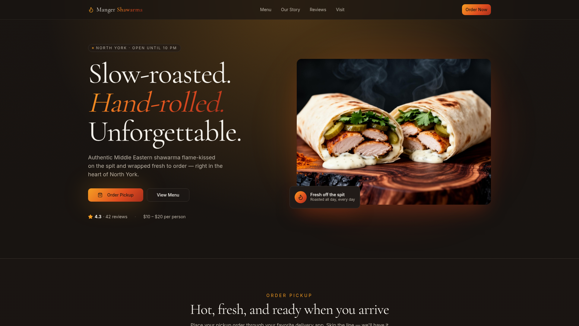 Manger Magic website preview